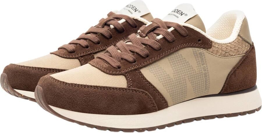 Woden Ronja leren sneakers bruin - Foto 3