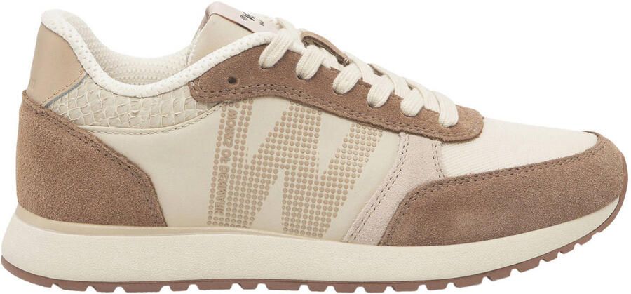 Woden Dames Lage sneakers Ronja Beige Textiel