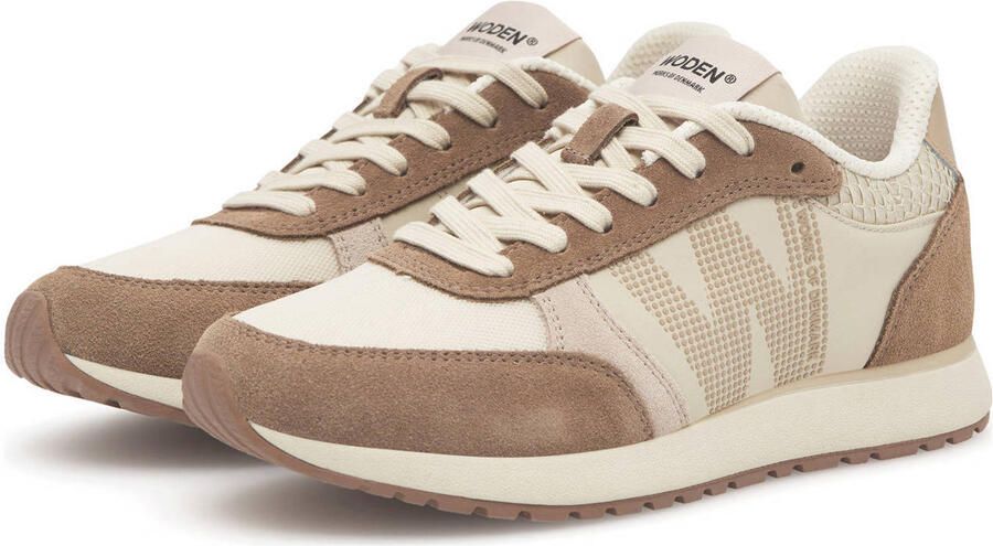 Woden Dames Lage sneakers Ronja Beige Textiel - Foto 3