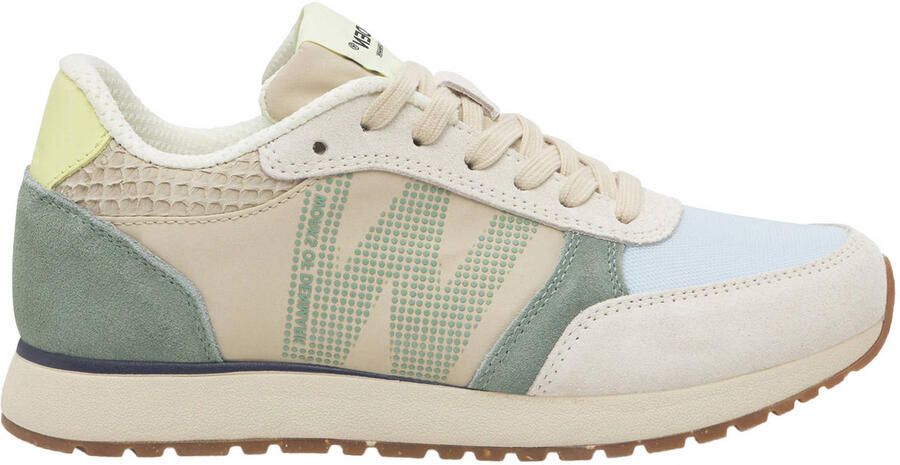 Woden Ronja Sneakers groen Leer Dames