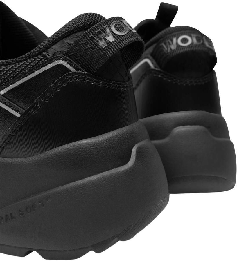 Woden Sif II chunky imitatieleren sneakers zwart - Foto 2