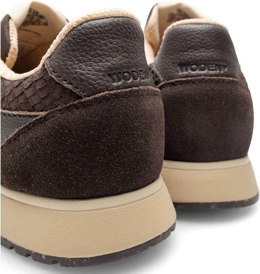 Woden Ronja Mix Sneakers Dames Leren Sneaker Bruin - Foto 8