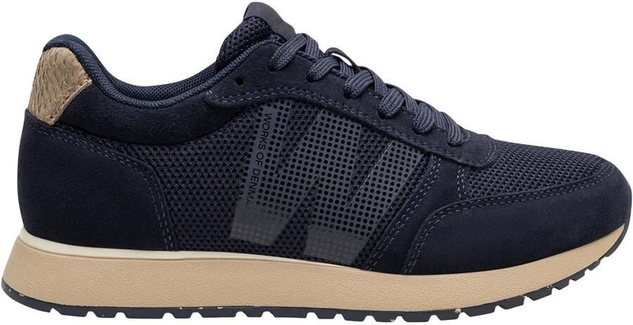 Woden Ydun Icon II leren sneakers donkerblauw