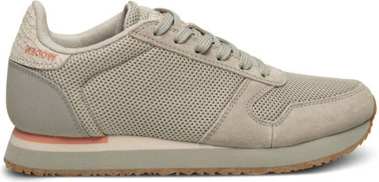 Woden Sneakers met dieren geïnspireerd design en visleren details Gray Dames