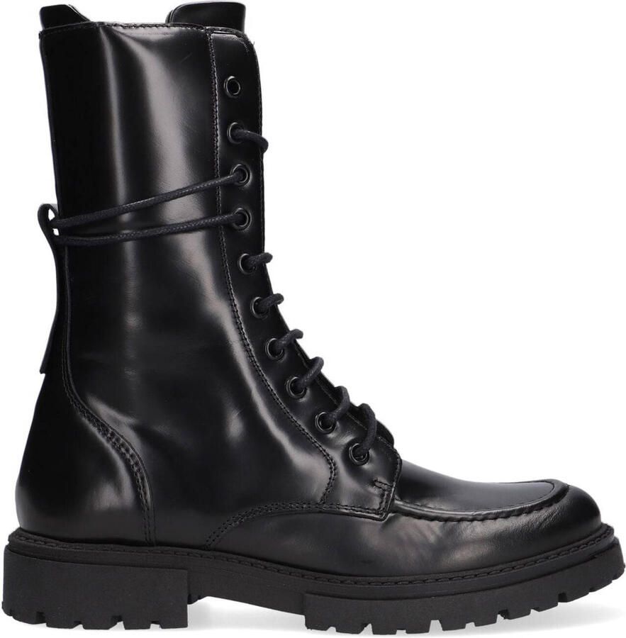 Wysh Dixie Veterboots Laarzen Met Veters Meisjes Zwart