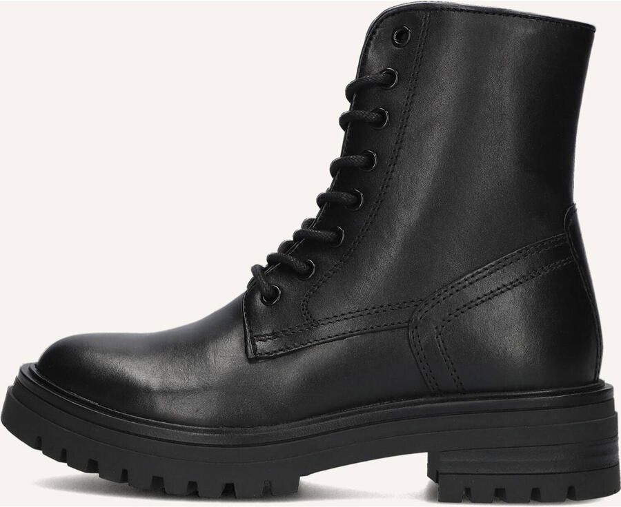 Wysh Monk-k-47 Veterboots Laarzen Met Veters Meisjes Kids Zwart - Foto 6