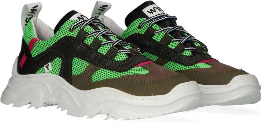 Wysh Emilee Lage sneakers Leren Sneaker Meisjes Kids Groen - Foto 3