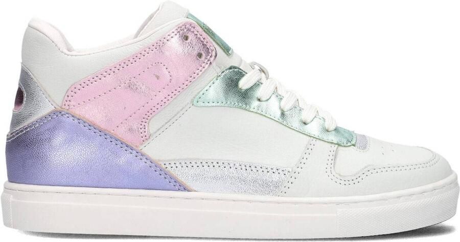 Metallica Metallic Milena Hoge sneakers Leren Sneaker Meisjes Wit