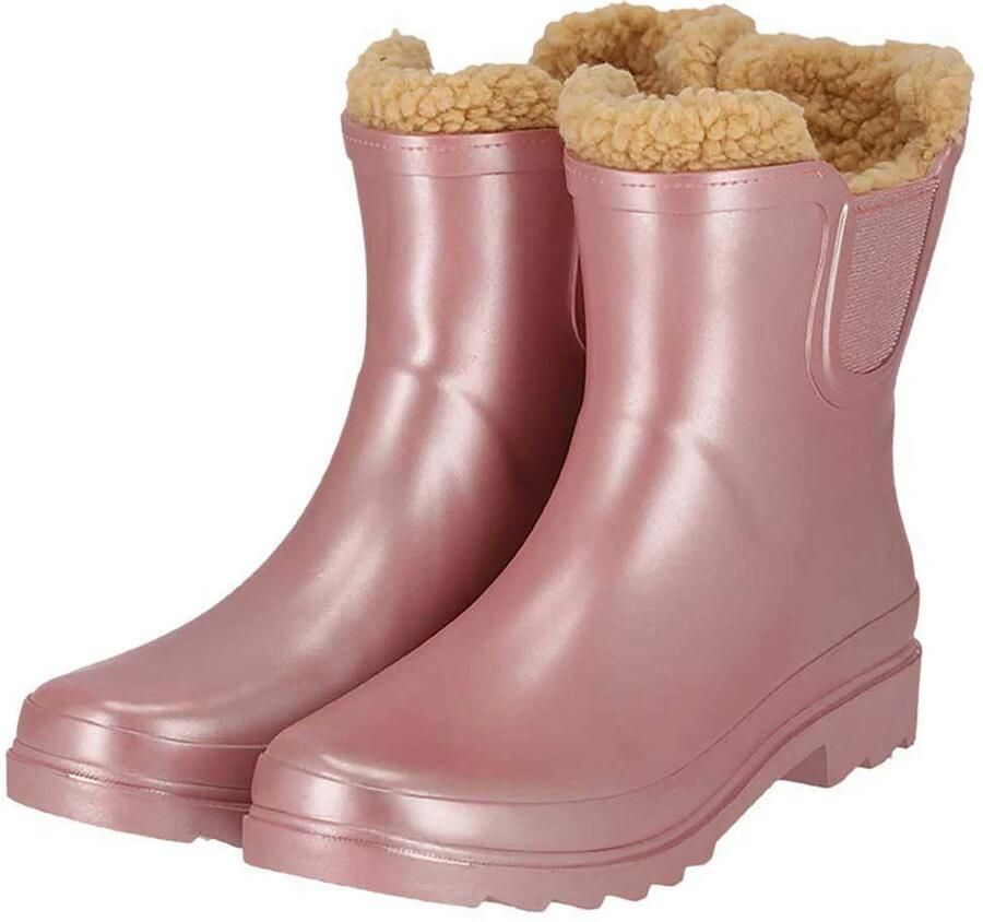 XQ Chelsea regenlaarzen dames Fake fur voering