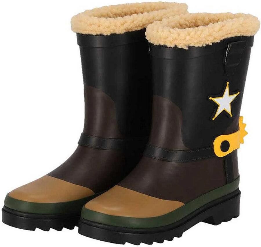 XQ Cow regenlaarzen kids Fake fur voering