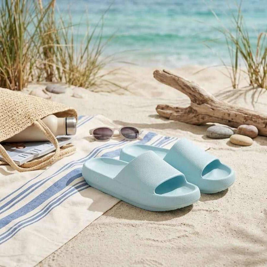 Morethansocks Flops dames t m 41 Badslippers dames Lichtgewicht Slippers dames Ergonomisch voetbed - Foto 3