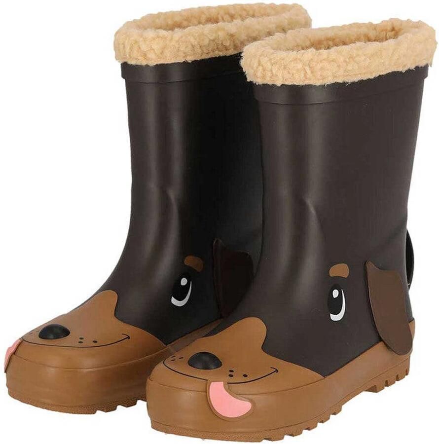 XQ Regenlaarzen dierendesign kids Fur voering
