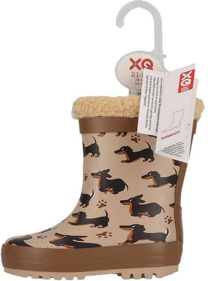 XQ Regenlaarzen dierenprint kids Fake fur voering - Foto 3