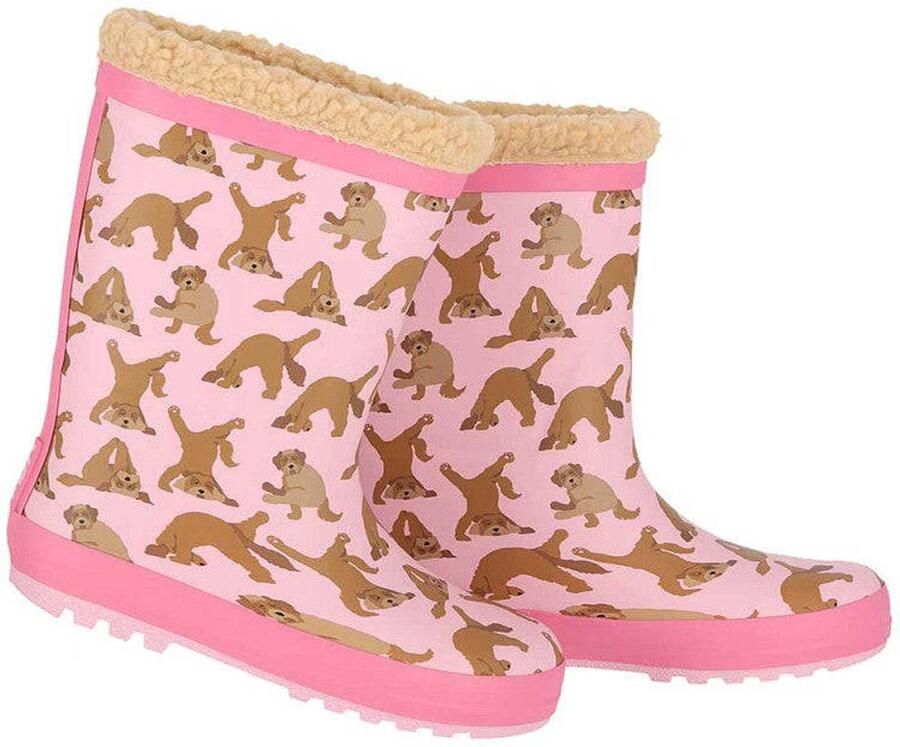 XQ Regenlaarzen dierenprint kids Fake fur voering - Foto 2