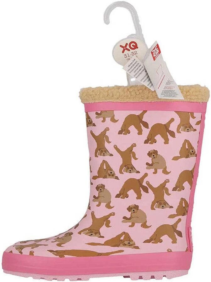 XQ Regenlaarzen dierenprint kids Fake fur voering - Foto 3