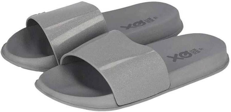 XQ Footwear XQ Slippers Dames Fashion Grijs Badslippers dames Gevormd voetbed