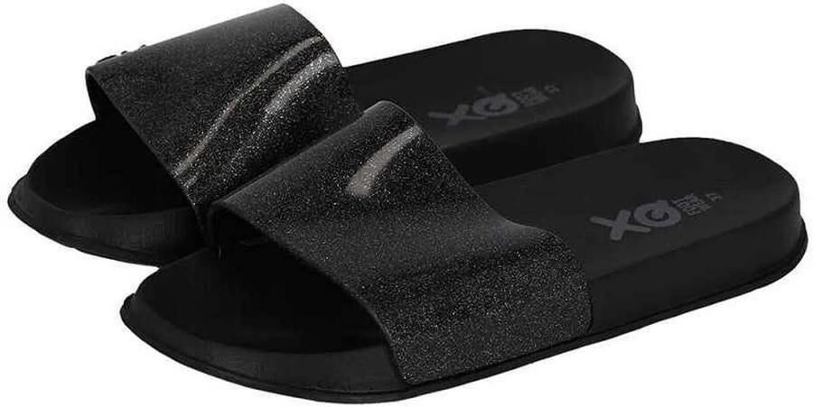 XQ Footwear XQ Slippers Dames Fashion Zwart Badslippers dames Gevormd voetbed
