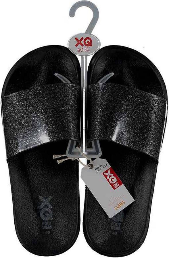 XQ Footwear XQ Slippers Dames Fashion Zwart Badslippers dames Gevormd voetbed - Foto 3