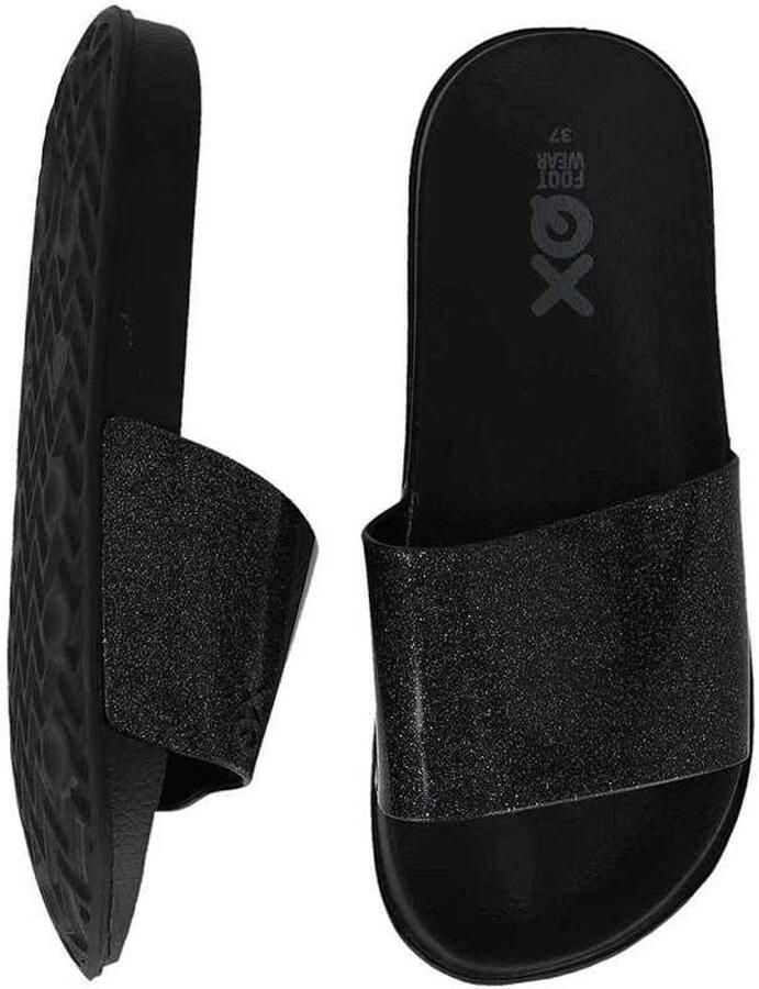 XQ Footwear XQ Slippers Dames Fashion Zwart Badslippers dames Gevormd voetbed - Foto 2