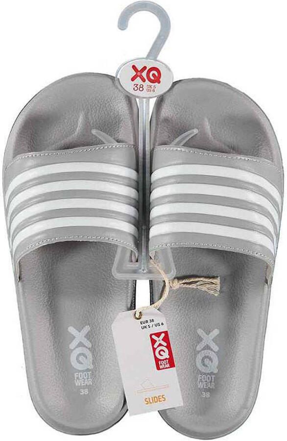 XQ Footwear XQ Slippers Dames Stripes Zwart Badslippers dames Gevormd voetbed - Foto 2