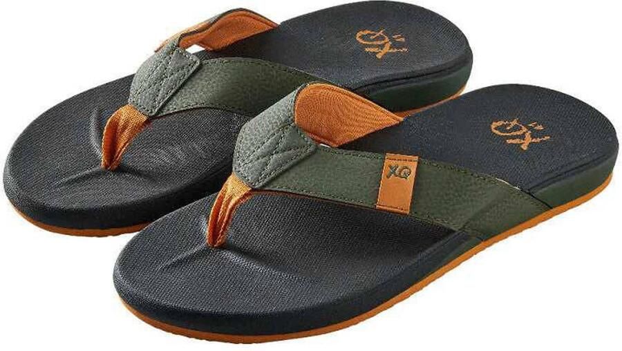 XQ Footwear XQ Teenslipper Heren Cushioned Zwart Groen flip flops heren Slippers heren