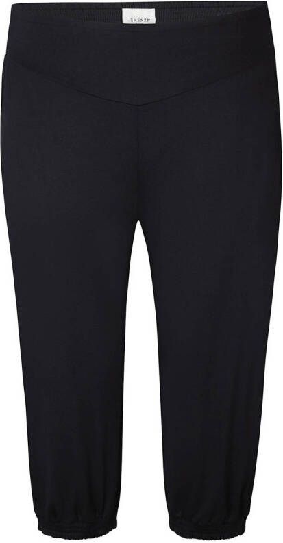 Zhenzi comfort fit regular waist broek zwart