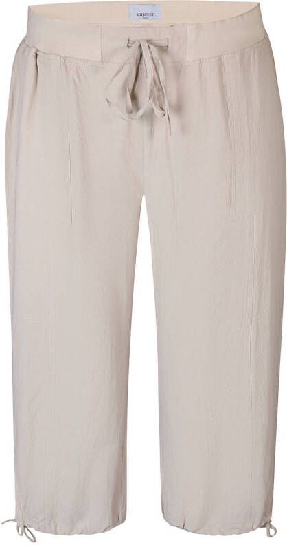 Zhenzi regular waist broek zand