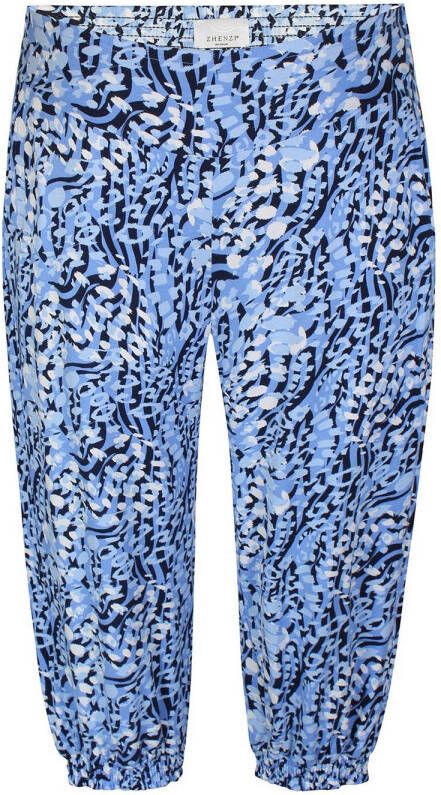 Zhenzi slim regular waist broek blauw