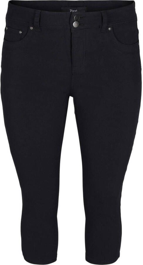 Zizzi cropped slim fit broek VGRETHA zwart