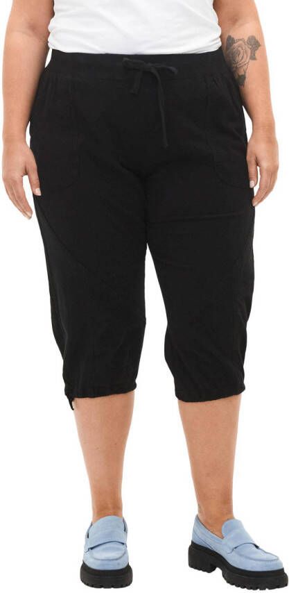 Zizzi high waist slim fit broek JEASY zwart