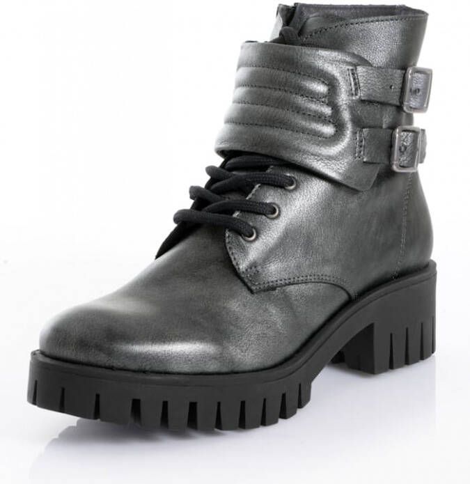 Alba moda Boot in metallic look Antraciet
