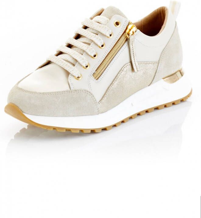 Alba moda Sneaker Beige Goudkleur