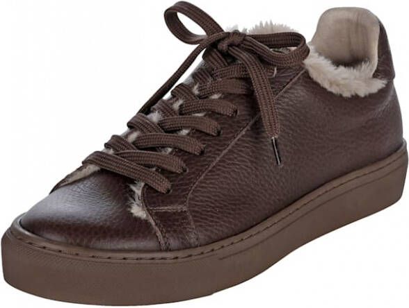 Alba moda Sneaker met afneembaar beleg van imitatiebont Donkerbruin