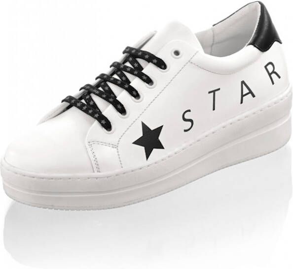 Alba moda Sneaker met decoratieve print Wit Zwart