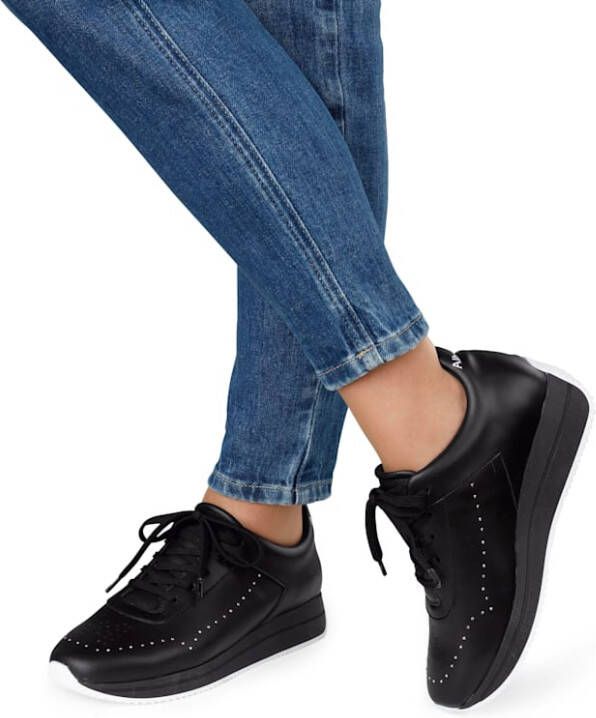 Alba moda Sneaker met perforaties Zwart