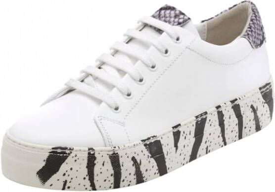 Alba moda Sneaker met trendy zool Wit Zwart