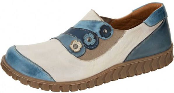 Gemini Instapper met elastische inzet Wit Blauw Taupe