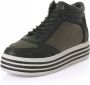 Gerry Weber Sneaker met glitterzool Kaki Zwart - Thumbnail 1