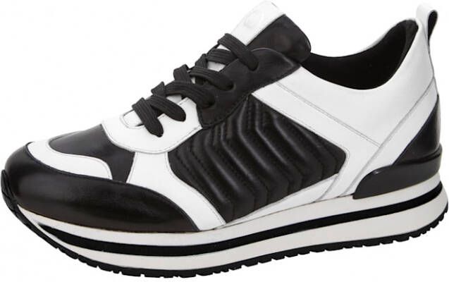 Gerry Weber Sneaker van zacht nappaleer Zwart Wit