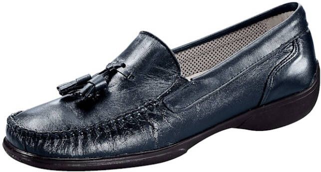 Naturläufer Mocassin met karakteristieke mocassinnaad Donkerblauw