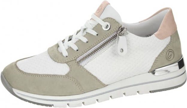Remonte Sneaker in mooie vlechtlook Roze Salie Wit - Foto 3