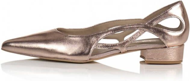 SIENNA Ballerina met cut-outs Roodgoudkleur