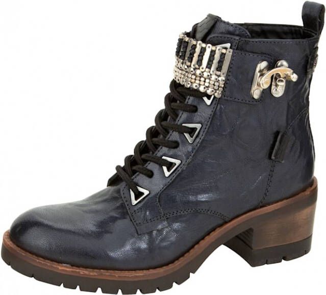 Studio W Hoge veterschoen in used look Marine