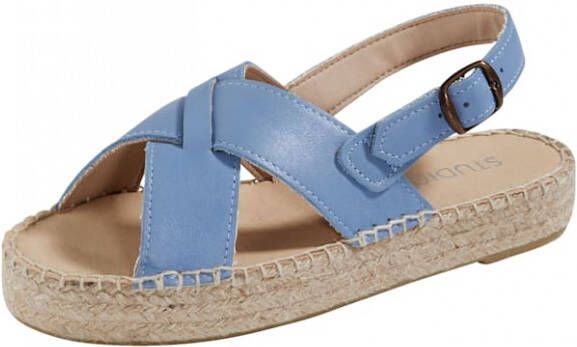 Studio W Sandaaltje in trendy espadrillestijl Lichtblauw