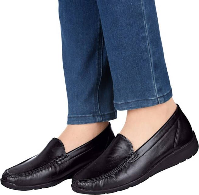 Waldläufer Mocassin in tijdloos design Zwart