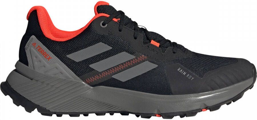 Adidas Terrex Soulstride RAIN.RDY Trail Running Schoenen Core Black Grey Six Solar Red Dames - Foto 3