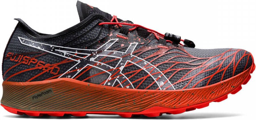ASICS Fujispeed Heren Sportschoenen Hardlopen Trail oranje blauw - Foto 4