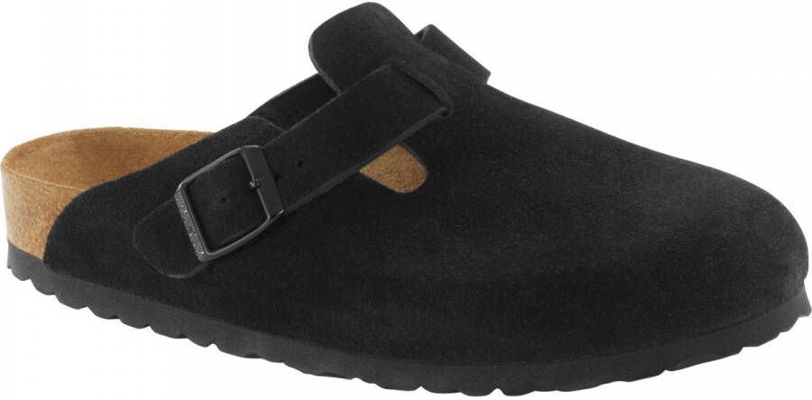 Birkenstock Boston Sued Soft Footbed Sandalen