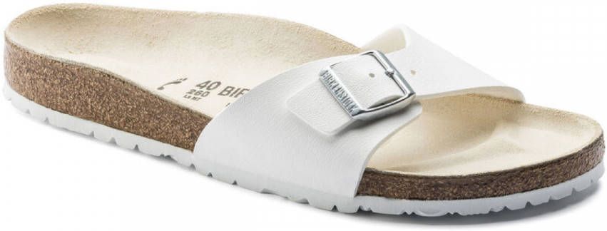Birkenstock Madrid Slippers White Regular fit | Wit | Imitatieleer - Foto 6