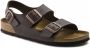 Birkenstock Bruine Sandalen met Leren en Synthetische Voering Brown Unisex - Thumbnail 4